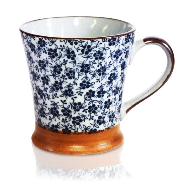 Japanese Tea Mug - Blue Blossoms