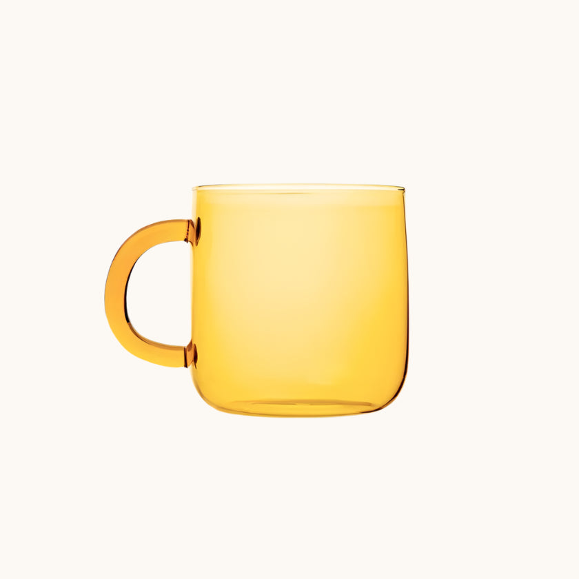 Glass Tea Mug - Yellow