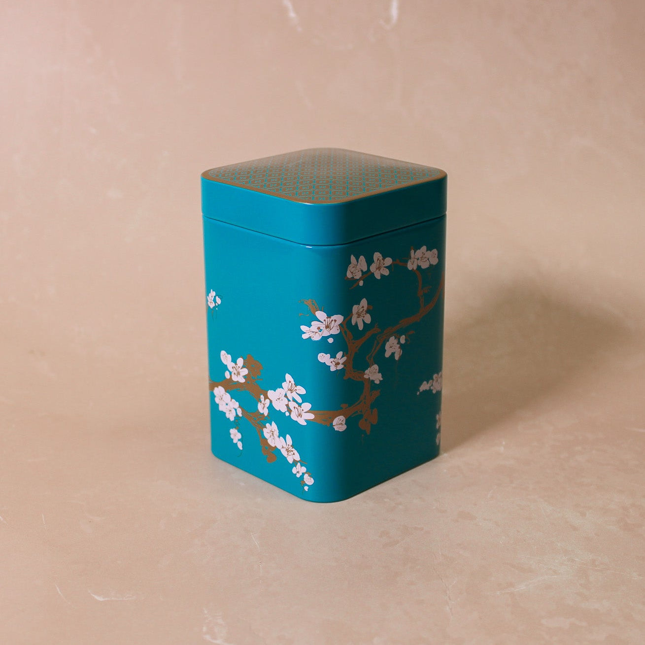 Japanese Cherry Blossom Tin 100g - Turquoise