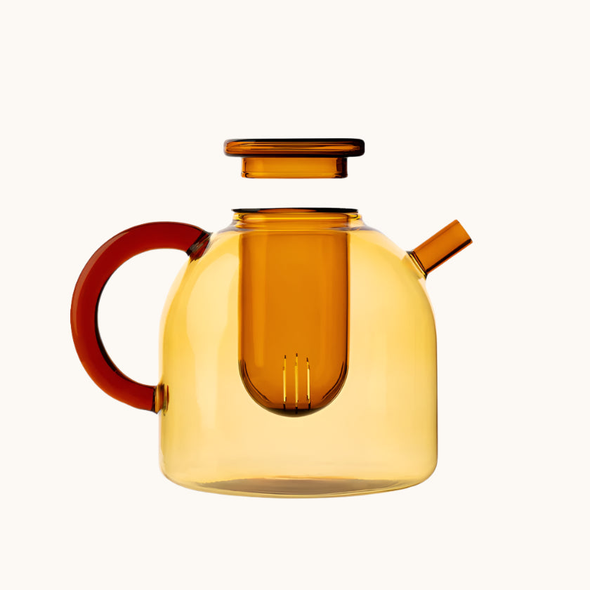 Glass Tea Brewer - Yellow & Amber