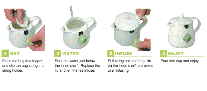 FORLIFE Teabag Teapot - White