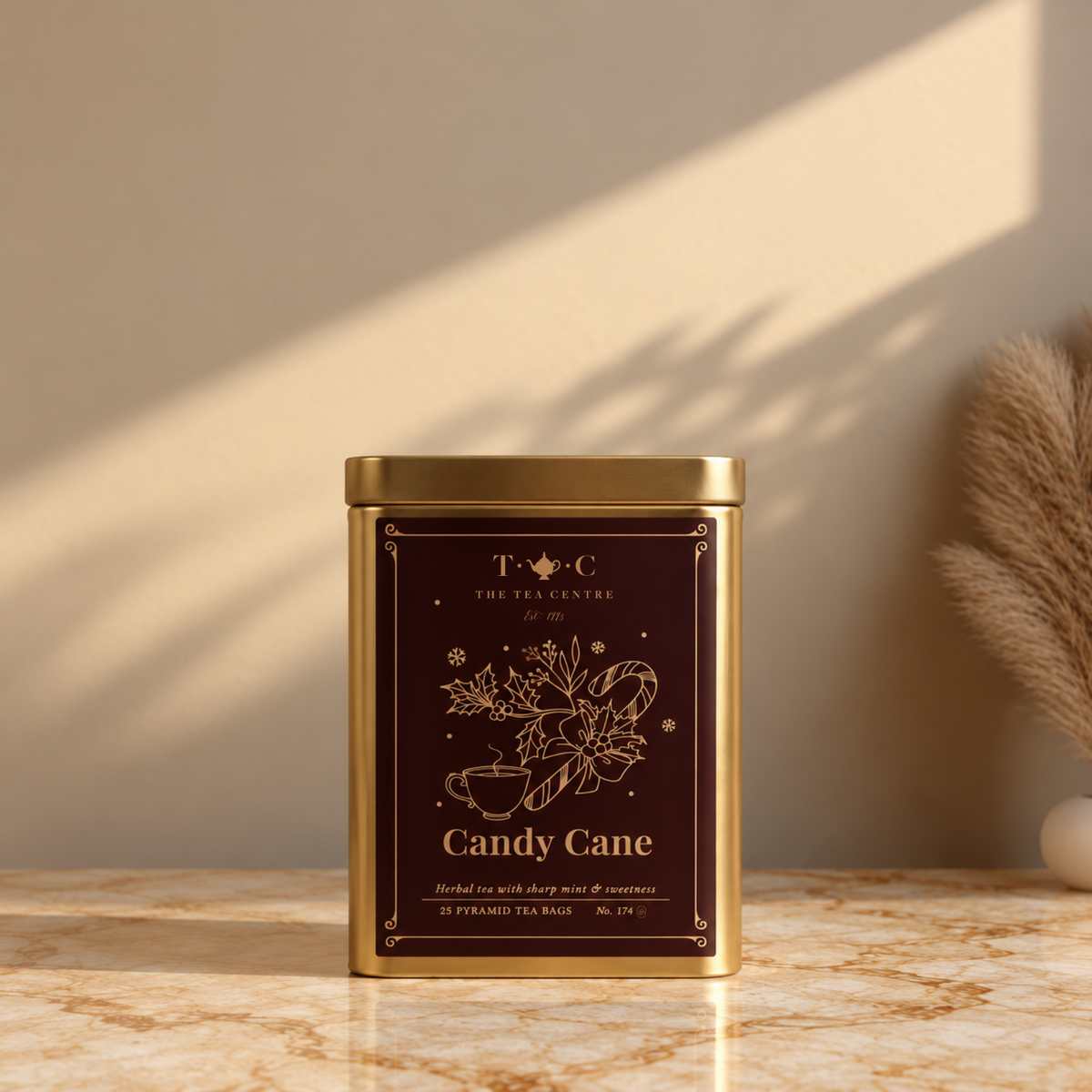 Limited Edition Candy Cane 25 Teabags Tin