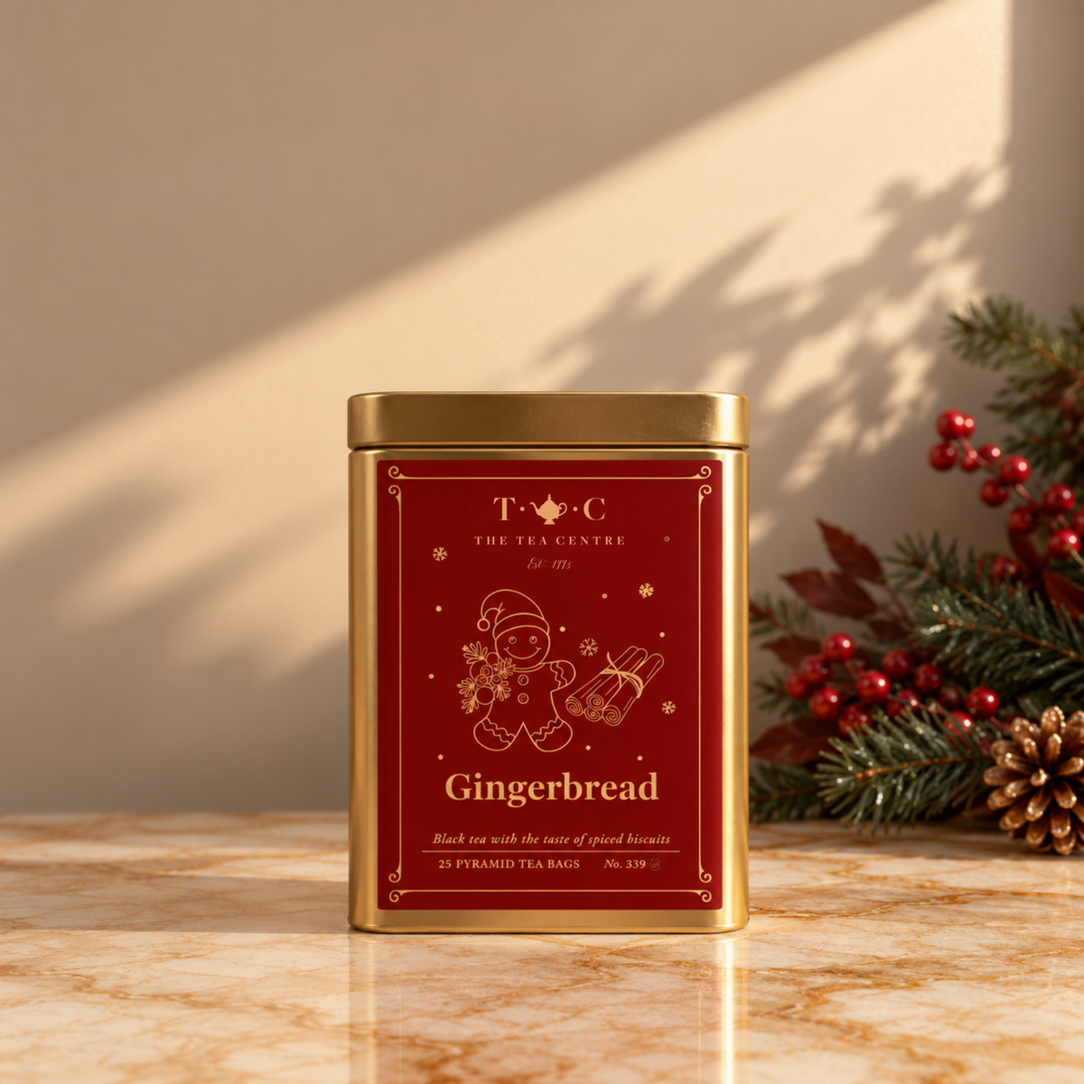 Limited Edition Ginger Bread Black 25 Teabags Tin
