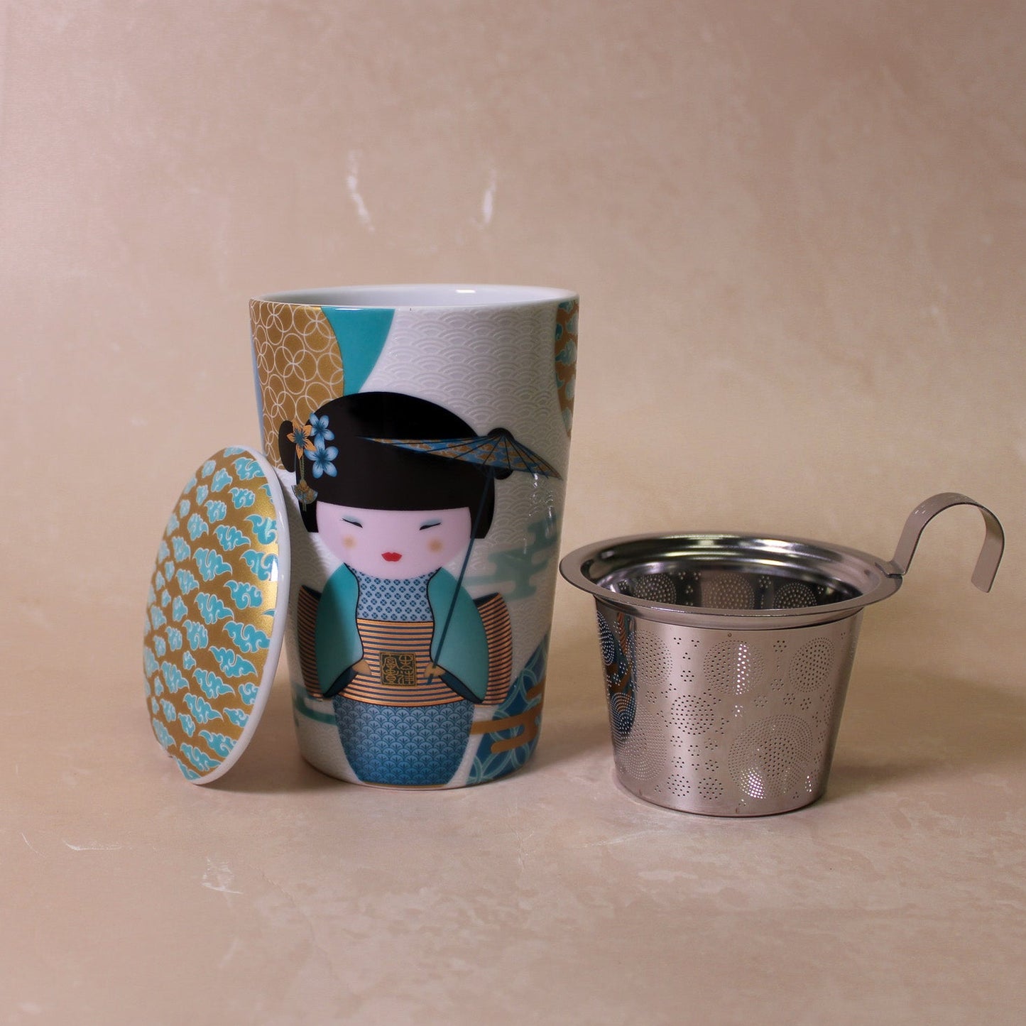 Teaeve 3 Piece Mug - Little Geisha Petrol