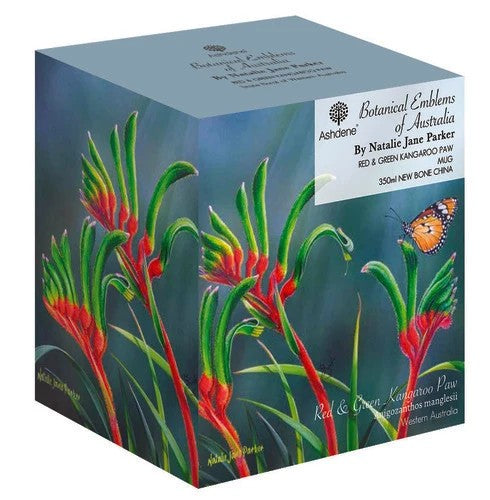 Ashdene Botanical Emblems bone china mug - Kangaroo Paw, alternate view