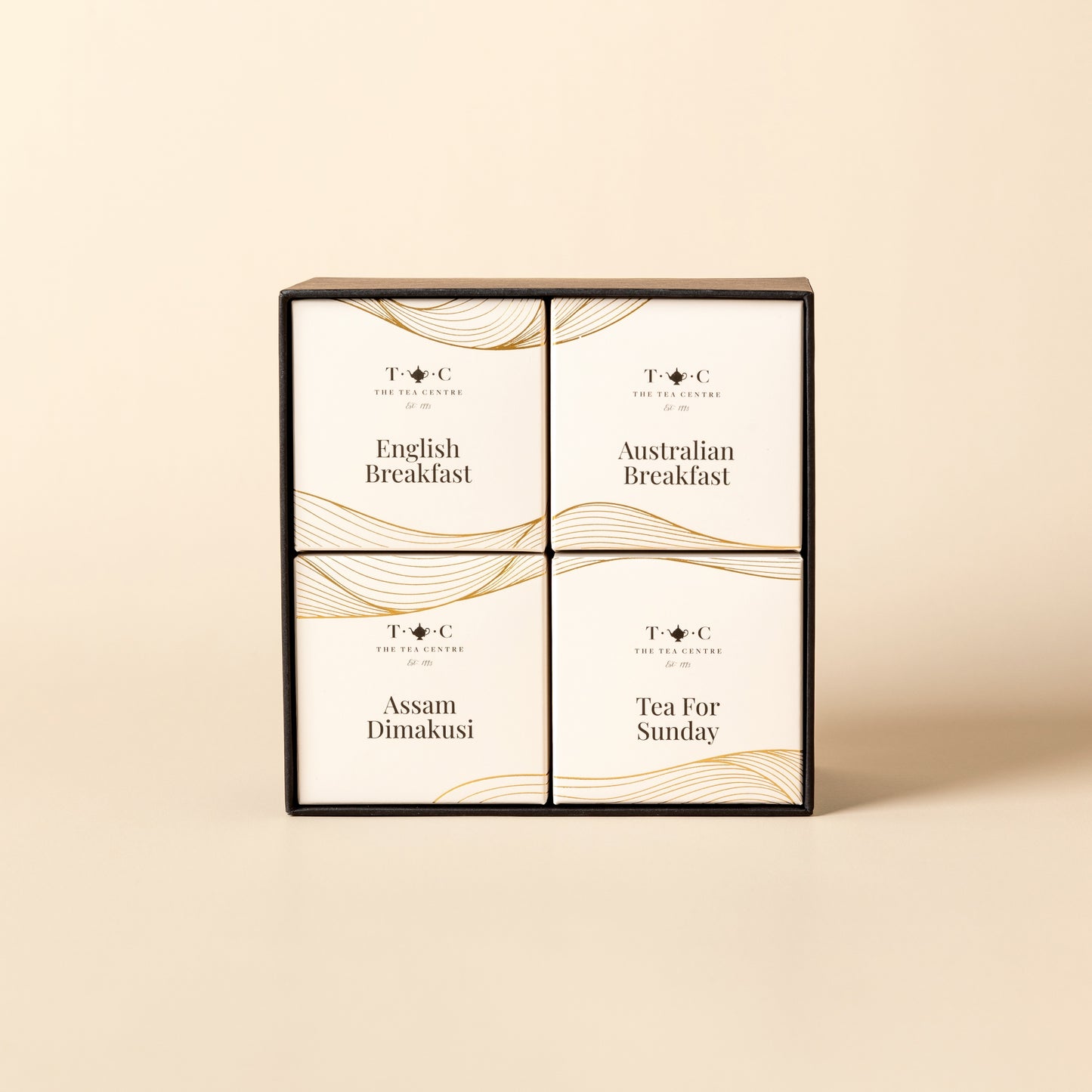 NEW - Classic Black Teabag Gift Box