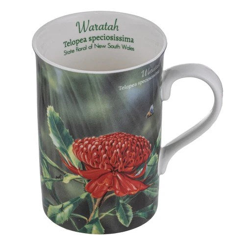 Ashdene Botanical Emblems bone china mug - Waratah