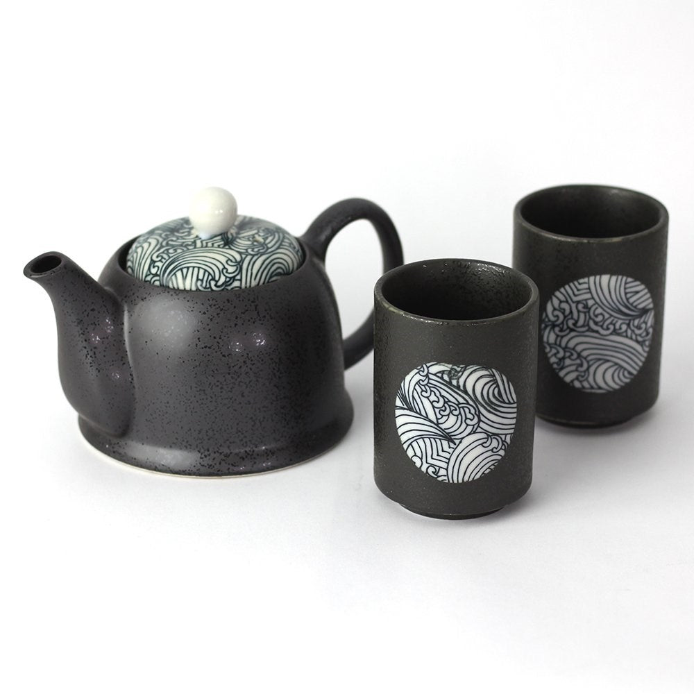 Japanese 2 Cup Tea Set - Aranami